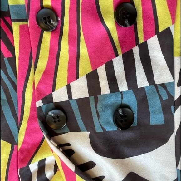 CQ BY CQ Colorful Zebra Print Retro Jacket Blazer.Size S - Picture 13 of 16